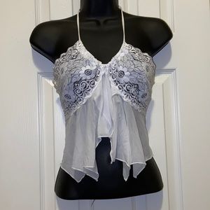 White lacy fairy top